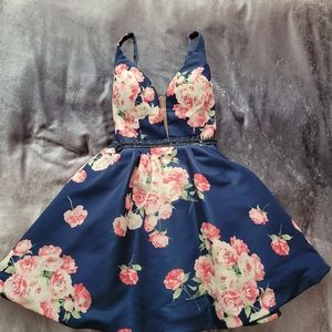 Sherri Hill Navy Blue Cocktail Dress